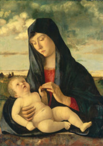Giovanni Bellini, Madonna and Child in a Landscape. 