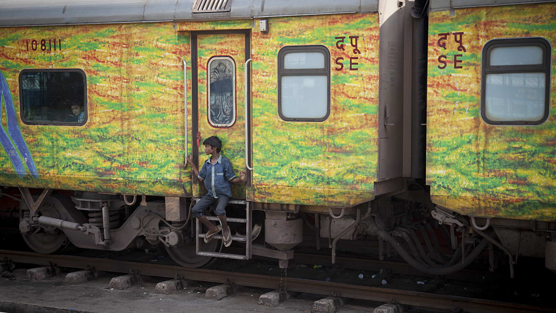 Railway boy in India