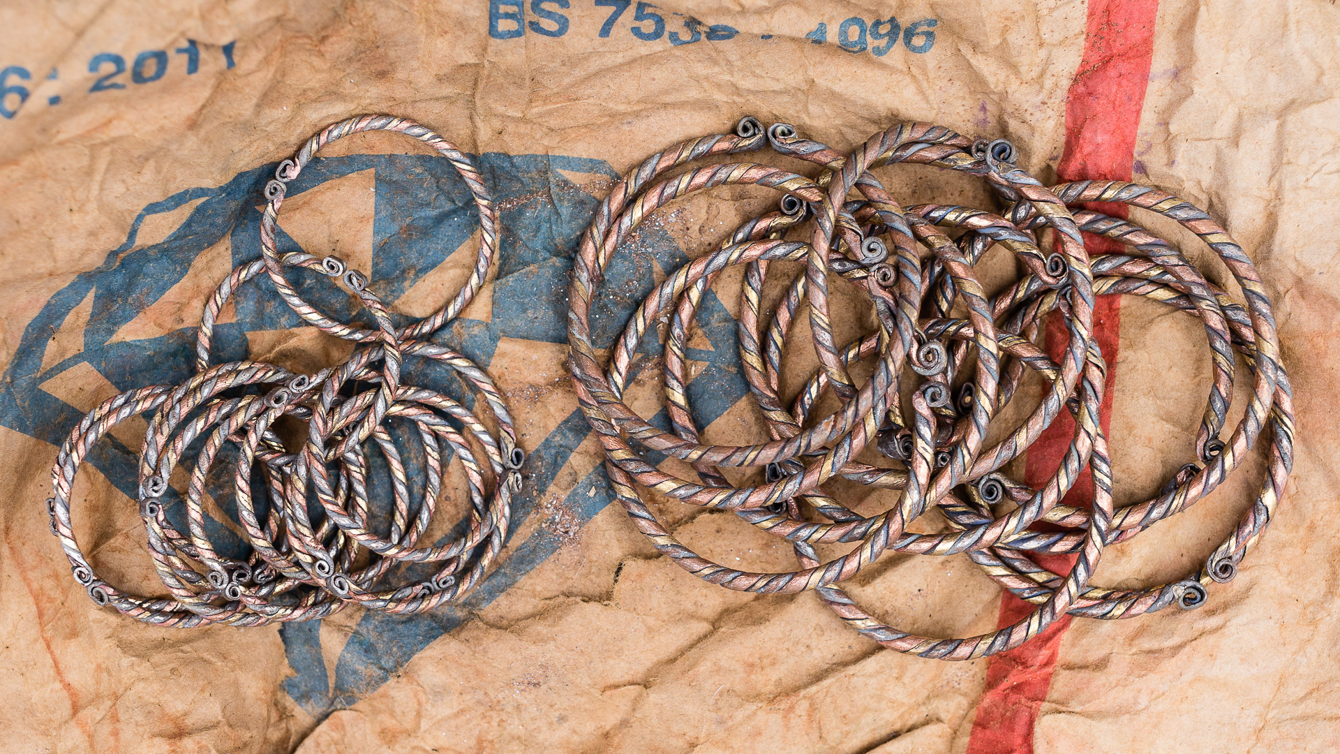 Metal bangles are popular amulets in Ghana. 