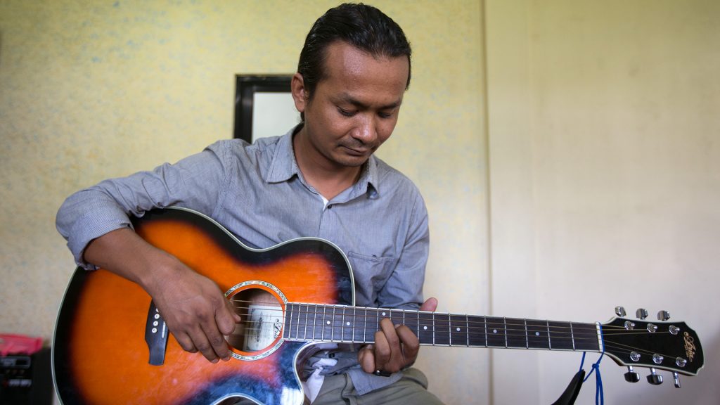 A Nepali musician writes music to glorify God