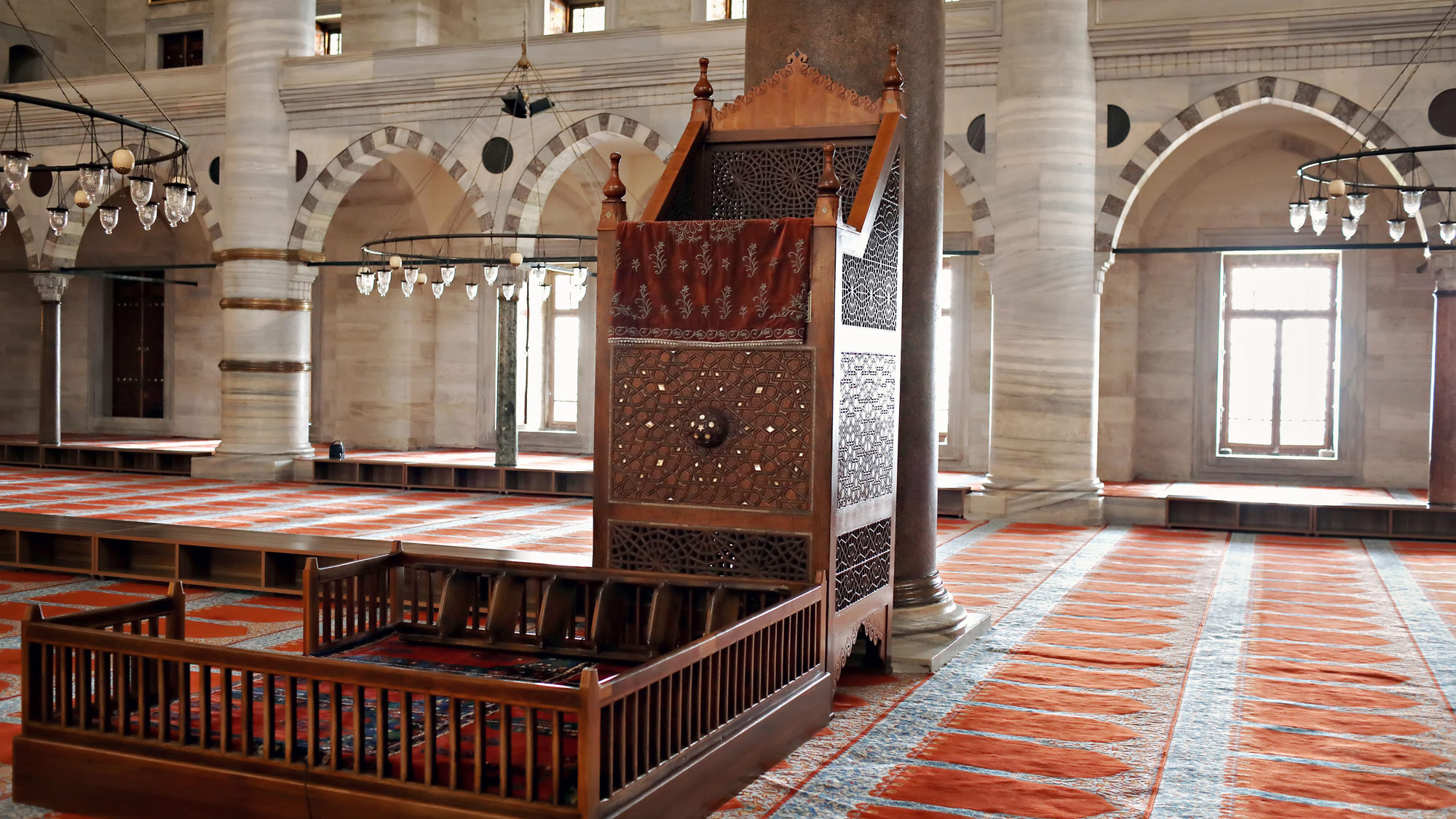 The kursi is a chair inside a mosque where Islamic schlors give lectures.