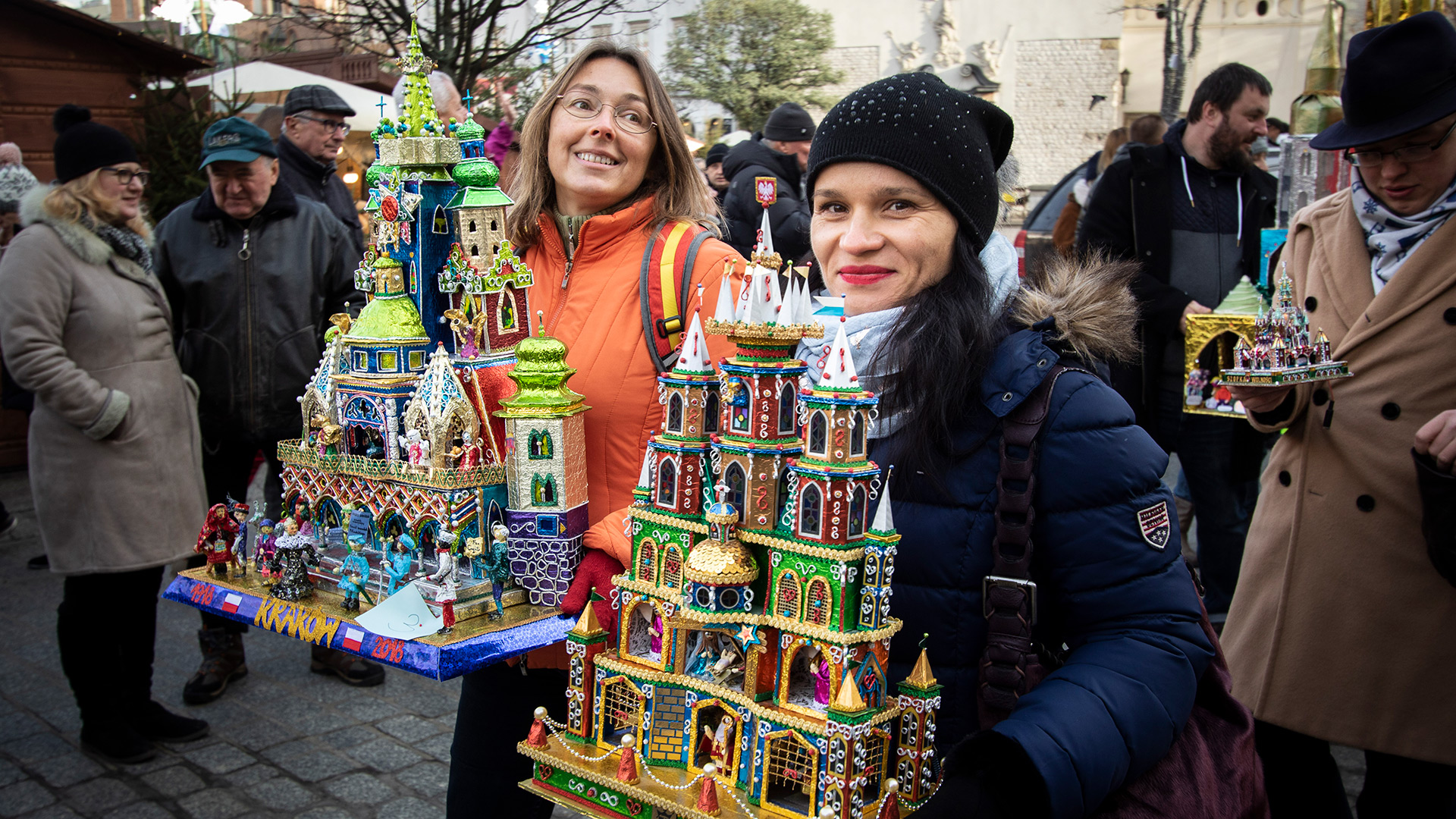 Incredible color and detail are trademarks of the szopki krakowskie—handmade Polish nativity scenes.
