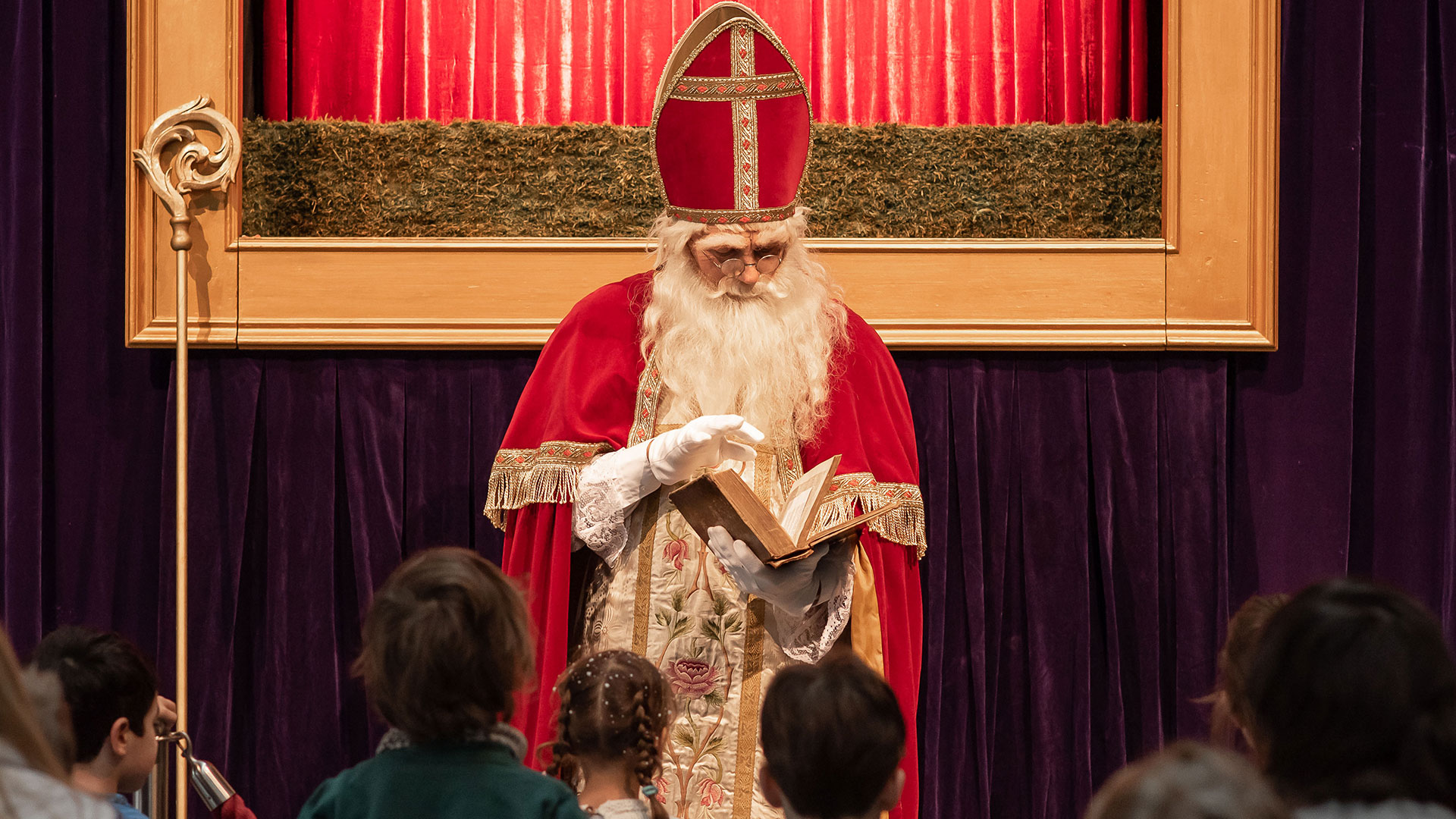 In Europe, Saint Nicholas looks more like the pope than a jolly old elf with a round belly.