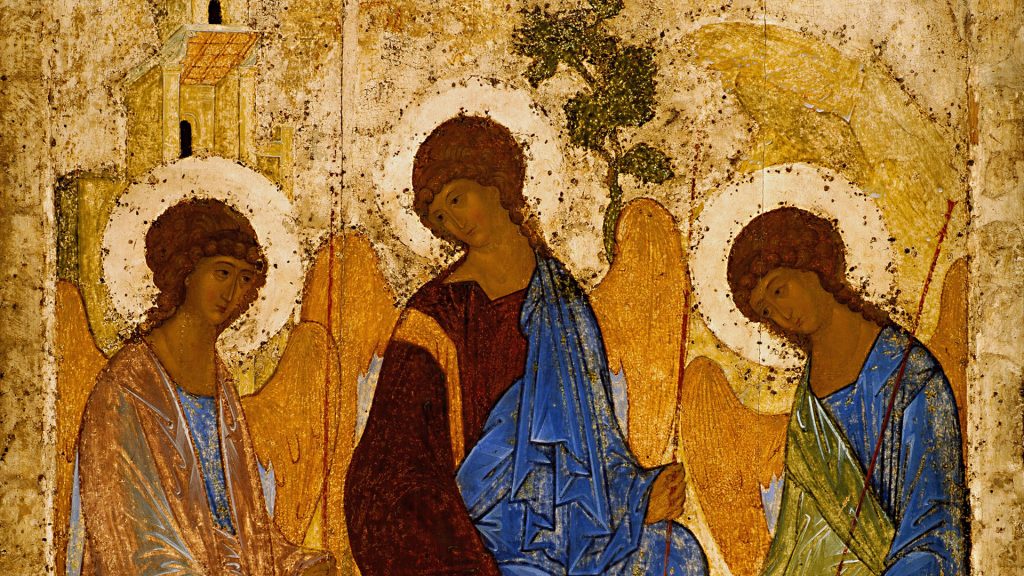 Detail of the painting "The Trinity" by Andrey Rublev
