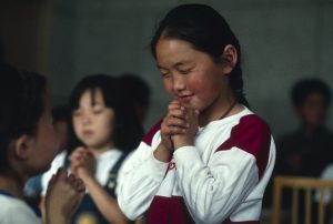 Praying Girl in Mongolia