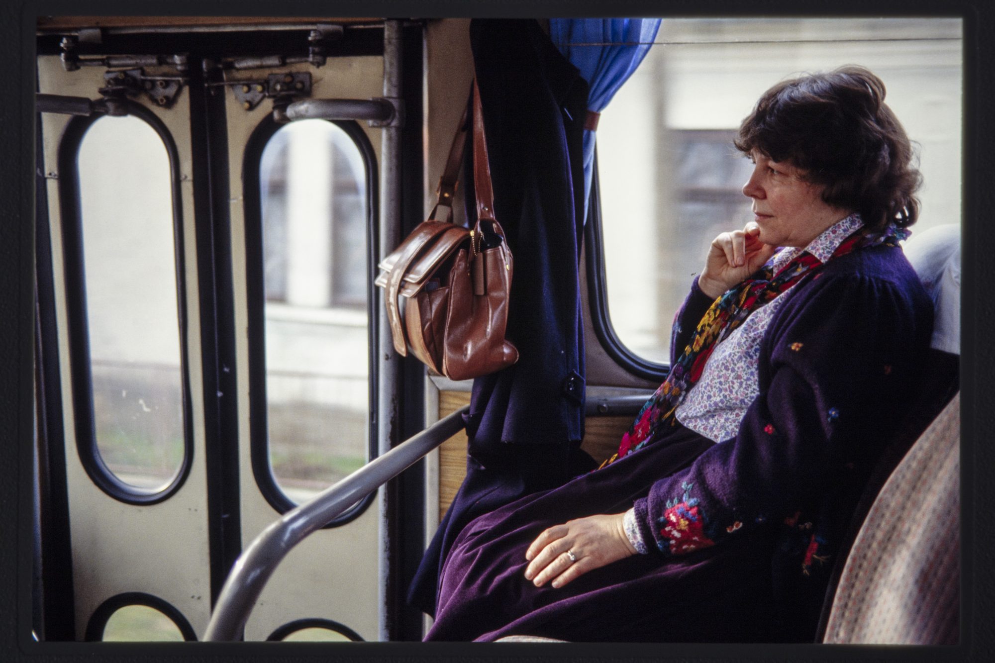 Nela Williams rides a tram in Zagreb. She owns no car and travels by public transport.