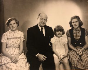 Clyde Dotson with three of his seven children.