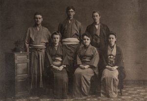 Group photo Edwin's parents, missionaries Charles and Maude Dozier (1906-1952), on left, with other missionaries in Japan.