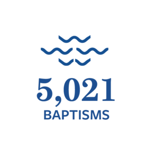 5,021 Baptisms